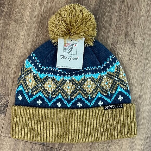 NEW The Game Nashville Tennessee Knit Beanie with Pom - Picture 1 of 7